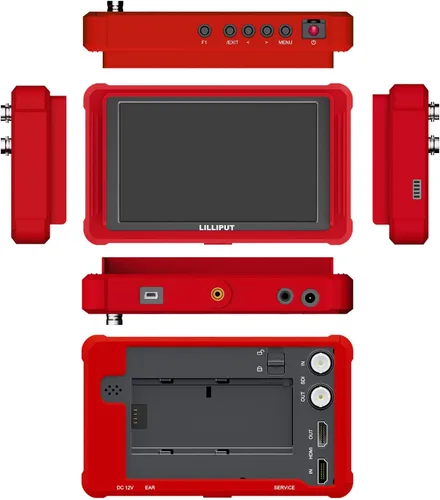 Vista 6 de Lilliput Monitor de cámara FS5 5.4 pulgadas 60HZ 4K HDMI 2.0 3G 3D-LUT SDI Video Assist 1920 * 1200 Full HD con funda de silicona