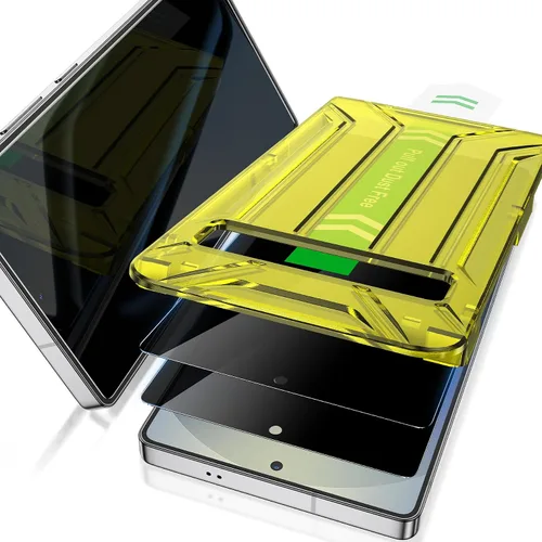 Vista 10 de Fotbor Protector de pantalla de privacidad para iPhone 12 Pro Max, protector de pantalla de privacidad para iPhone 12 Pro Max [2 antiespías]