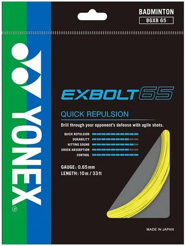 Vista 2 de YONEX BG Exbolt 65 - Cuerda de bádminton Negro