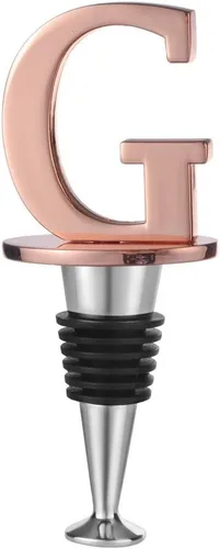 Vista 13 de Miicol Tapón para Botella de Vino, Tapón para Prosecco, Tapón de Vino de Oro Rosa, Tapón de Champán Personalizado, Tapón de Vino con Inicial, Regalo