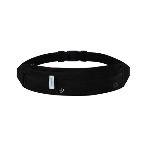 Vista 2 de Waterfly Riñonera Running Sport 3.0 Negra Unisex Licra 1L con Reflectantes y Salida Auriculares