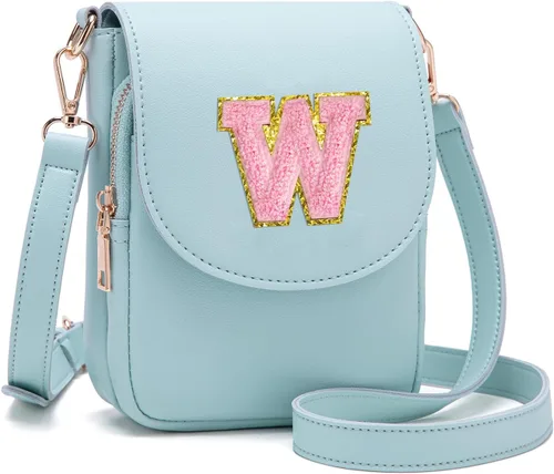 Vista 15 de Viverte Bolso Cruzado para Niñas Adolescentes Pequeñas, Bolso Inicial para Celular, Pequeña Cartera para Niños Pequeños, Bolso de Cuero con Tres