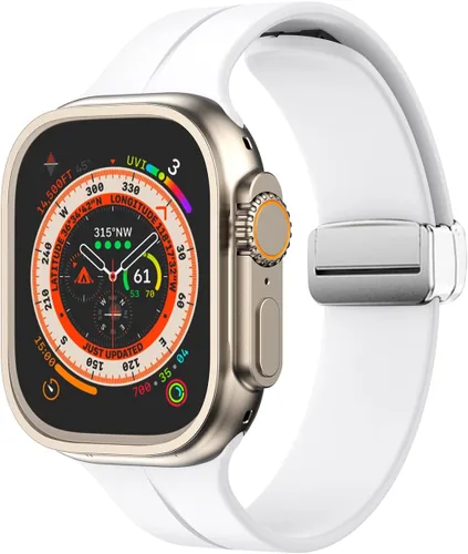 Vista 13 de Banda magnética compatible con Apple Watch de 38mm 40mm 41mm 42mm 44mm 45mm 46mm 49mm, mujeres y hombres, correa deportiva de silicona compatible