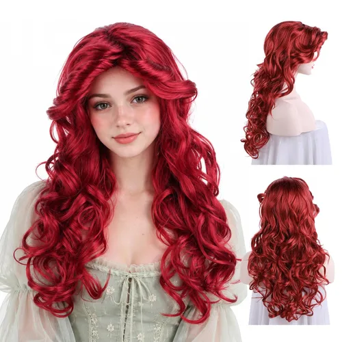 Vista 10 de HairWiz - Pelucas de cabello sintético rizado y ondulado para mujer (mezcla (estilo 2)) Sirena (Estilo 2)