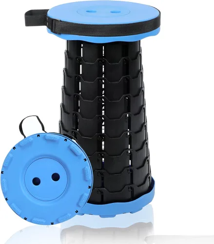 Vista 10 de VOLIXOD Taburete telescópico plegable portátil, taburete retráctil para adultos, asientos plegables mejorados con capacidad de carga de 550 libras