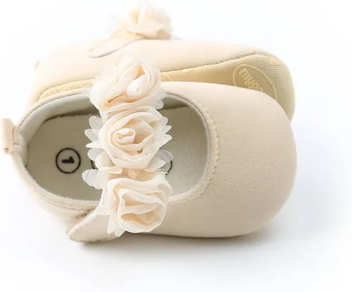 Vista 5 de LAFEGEN Zapatos planos Mary Jane para bebé, suela suave, antideslizante, con lazo, para boda, escuela, zapatos de vestir para niñas pequeñas