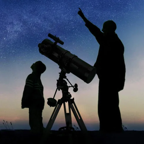Vista 5 de Telescopio 130EQ Reflector Newtoniano para Adultos, Telescopios Profesionales para Astronomía, Incluye Lente Barlow 1.5X, Adaptador para Smartphone