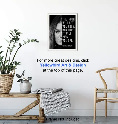 Vista 5 de Gloria Steinem, decoración de habitación para mujer, decoración de pared para el hogar, dormitorio, regalo feminista para ella, novia, esposa, gay