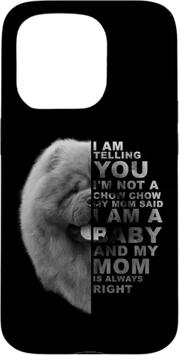 Vista 14 de Funda para iPhone 12 mini My Mom Said I am a Baby Chow Dog Mommy Mother Day