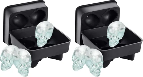 Vista 9 de Bahoki Essentials Moldes de hielo – Bandeja de silicona para cubitos de hielo con tapa – Llena y suelta para hacer hielo – Moldes multiusos