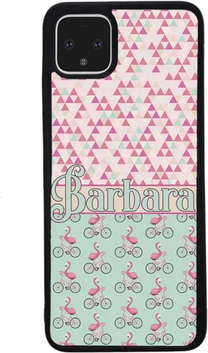 Vista 3 de Flamingo's Riding Bicycle's Bikes - Funda de goma negra compatible con Google Pixel 10, 10 Pro, 10 Pro XL, 9a, 9 Pro, Pixel 9, Pixel 9 Pro XL, 8a, 8