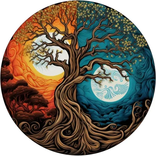 Vista 3 de Yin Yang Árbol de la Vida PopSockets estándar PopGrip