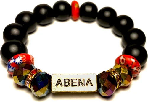 Vista 4 de Pulseras africanas tradicionales con nombre nacido en el día para mujeres de Ghana, materiales naturales, ajuste cómodo y holgado