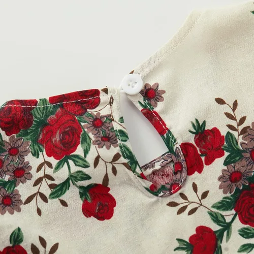 Vista 5 de pureborn Vestido para niña pequeña y de manga corta y larga de algodón para jugar, 0-5T