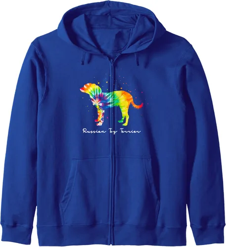 Vista 3 de Sudadera con capucha rusa de Toy Terrier Dog Mom Gifts Russian Toy Terrier, Negro