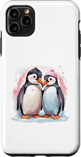 Vista 11 de iPhone 15 Pingüino Pareja Boda Pájaro Boda Matrimonio Día de San Valentín Love Case