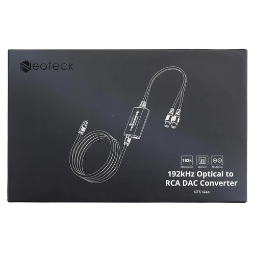 Vista 2 de Neoteck Convertidor de Cable Óptico a RCA DAC con Circuito Integrado de Amplificador de Audio Integrado 192kHz SPDIF a RCA Convertidor Digital a
