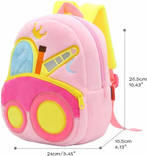 Vista 6 de Mochila para niños y niñas, bonita bolsa de felpa suave para niños pequeños de dibujos animados de animales pequeños, mini mochila pequeña