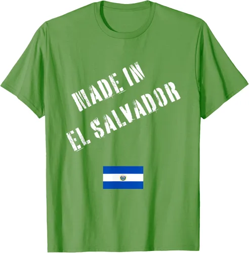 Vista 14 de Camiseta divertida Made in El Salvador con bandera