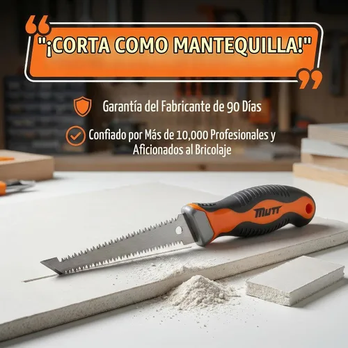 Vista 6 de Mutt Tools - Sierra para paneles de yeso de 6 pulgadas, hoja de ojo de cerradura para Sheetrock