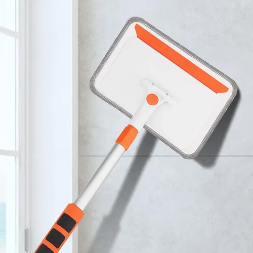 Vista 7 de Qaestfy Paquete de 2 almohadillas de microfibra compatibles con QAE011 Herramienta de limpieza de pared y zócalo con mango largo modelo QAE014