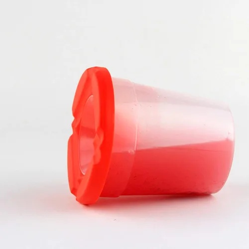 Vista 4 de Vasos de pintura para niños con tapas, recipientes de pintura antiderrames, incluye pinceles de pintura para niños pequeños y bandeja de paleta