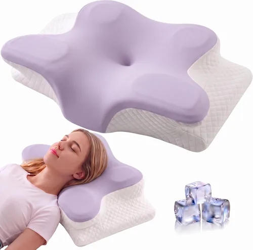 Vista 9 de Almohada cervical cervical para aliviar el dolor de cuello - Almohada Azul