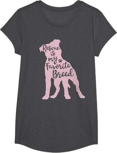 Vista 78 de Pitbull Rescue Is my Favorite Breed Dog Pit Bull Mama - Camiseta, Negro, S
