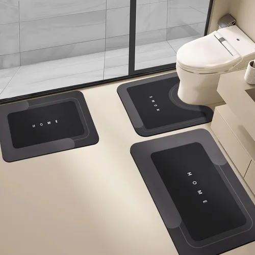 Vista 19 de Housego Tapete mágico de baño absorbente, alfombra de secado rápido, tapete mágico de baño antideslizante, alfombra de piso con respaldo de goma