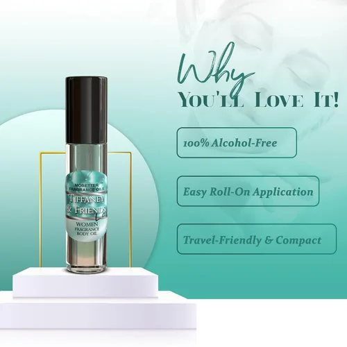 Vista 3 de MoBetter Fragrance Oils - Aceite corporal con perfume para mujer, fragancia Tiffaney & Friends Love