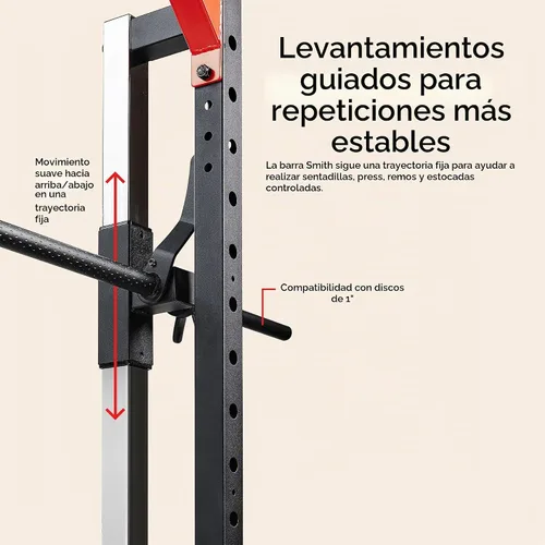 Vista 3 de Sunny Health & Fitness Smith Machine - Soporte para sentadillas
