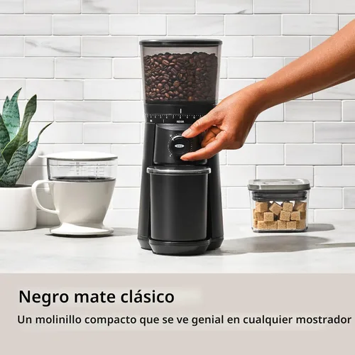 Vista 7 de OXO Brew - Molinillo de muelas cónicas - Negro mate, muelas de acero inoxidable, molienda inteligente automática de un toque