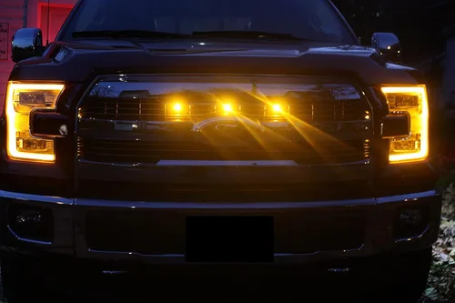 Vista 4 de Kit de luces estilo Raptor Plug & Play para Lariats con faros halógenos para Ford F150 2015-2016