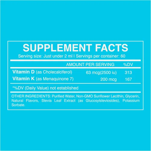 Vista 6 de Infinite Labs Vitamina liposomal D3 y K2+ Guardián de huesos y corazón Fórmula de alta absorción para una densidad ósea óptima y apoyo