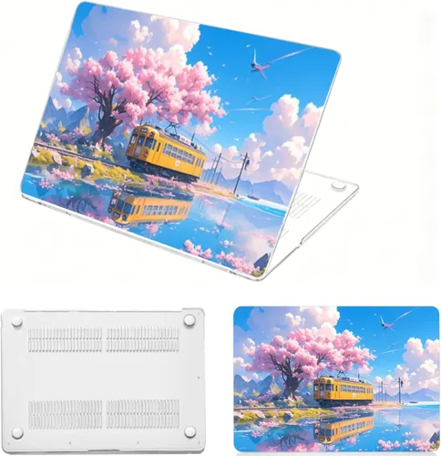 Vista 18 de Funda para MacBook Air de 15,3 pulgadas M2/M3/M4/M5, mármol Mármol turquesa púrpura