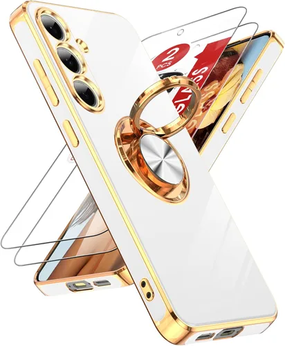 Vista 58 de LeYi Funda para iPhone XR: con Protector de Pantalla de Vidrio Templado [Paquete de 2] Soporte de Anillo Giratorio de 360°, Soporte Magnético