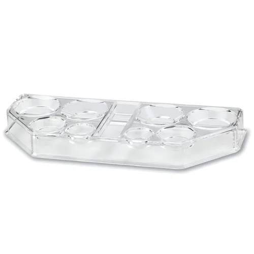 Vista 3 de Organizador de acrílico para esponjas de maquillaje y espacio de secado, con 9 compartimentos, sirve para todas las marcas, de byAlegory