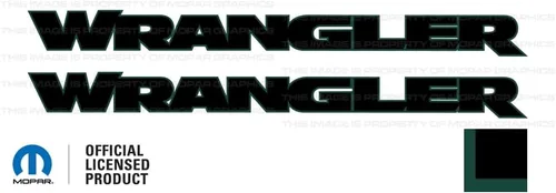 Vista 20 de Calcomanía Gráfica de Capó de Vinilo para Jeep Wrangler JK/JL/JT (2007-2024) 392 Bronce con Contorno Negro F392BO (Juego de 2) FJ5H5