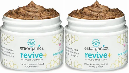 Vista 8 de Era Organics Exfoliante facial y exfoliante facial de microdermabrasión, mascarilla exfoliante de calidad de spa con miel de manuka y nuez