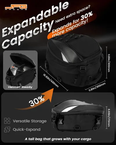 Vista 4 de Bolsa de asiento para motocicleta, doble uso, impermeable, bolsa de almacenamiento, bolsa para guardar el casco