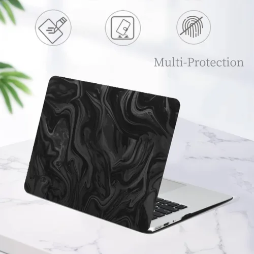 Vista 4 de Funda de cuero compatible con MacBook Pro de 16 pulgadas 2020 2019 versión A2141 con Touch Bar/Touch ID, funda protectora de plástico para laptop