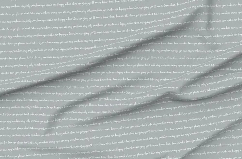 Vista 4 de Spoonflower Tela - You Sunshine Grey Typography Grey Love impreso en tela de gasa Fat Quarter - Vestidos de moda para costura para decoración