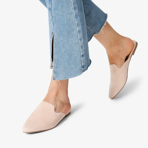 Vista 5 de DREAM PAIRS Mocasines planos sin espalda con punta puntiaguda para mujer