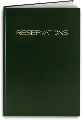 Vista 12 de BookFactory Libro de Reservas para Restaurantes, Wire-O, Negro, 120 Páginas
