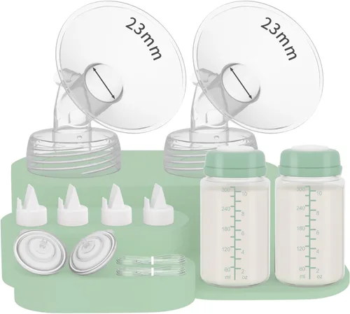 Vista 15 de Juego completo de 2 piezas de repuesto de extractor de leche de 0.472 in con botella de 10 oz compatible con bomba Spectra S1/S2/SG/9plus