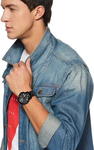 Vista 6 de Fossil Grant - Reloj cronógrafo de cuarzo para hombre acero inoxidable color negro modelo FS4832