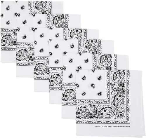 Vista 12 de Bioworld Lightweight Multicolored 22"x22" (6-Pack, 12-Pack and 48-Pack) Bandana Set
