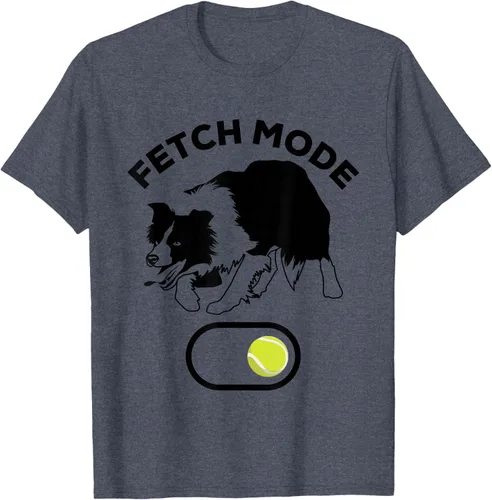 Vista 37 de Border Collie Stuff - Camiseta de pelota de tenis para hombre, Border Collie Fetch, Blanco Gris Oscuro