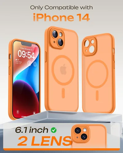 Vista 656 de TOCOL Funda magnética 3 en 1 para iPhone 15 Pro, mejorada [protección completa de cámara] con 2 protectores de pantalla, compatible con MagSafe Gris