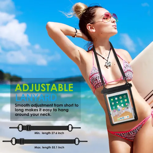 Vista 6 de MoKo Funda impermeable para tableta, bolsa IPX8 para dispositivos de hasta 10,2 pulgadas Compatible con iPad Mini 6, iPad 9, iPad 9.7 6/5/4/3/2
